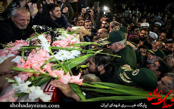 عکس/مراسم استقبال از پیکر شهید حسین همدانی