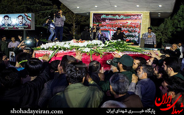 عکس/مراسم استقبال از پیکر شهید حسین همدانی