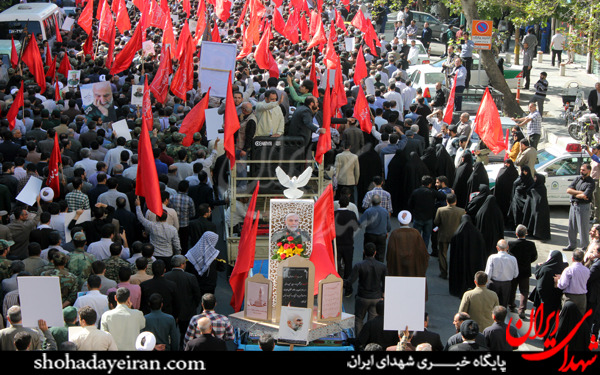 عکس/مراسم تشییع پیکر مطهر شهید حسین همدانی