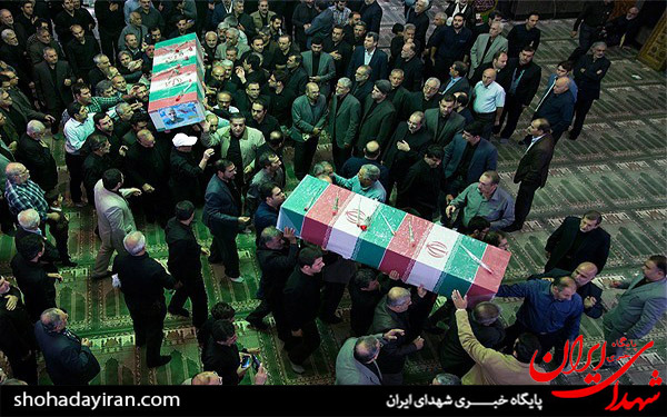 عکس/مراسم وداع با پیکر شهدای مدافع حرم