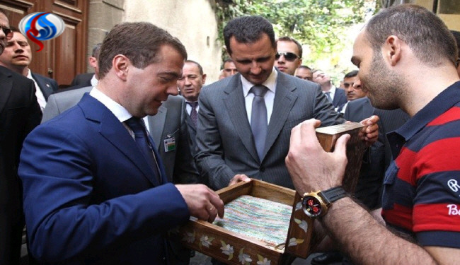 حاشیهنگاری مدودف درباره روحیۀ بشار اسد + عکس حاشیهنگاری مدودف درباره روحیۀ بشار اسد + عکس
