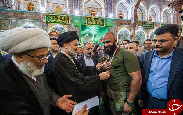 تقدیر از ابو عزرائیل در حرم امام حسین (ع) + تصاویر تقدیر از ابو عزرائیل در حرم امام حسین (ع) + تصاویر