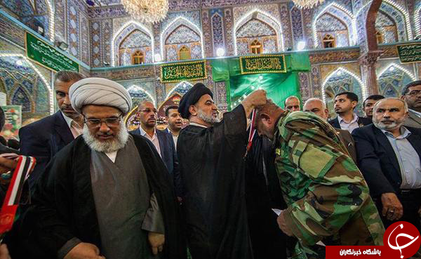 تقدیر از ابو عزرائیل در حرم امام حسین (ع) + تصاویر تقدیر از ابو عزرائیل در حرم امام حسین (ع) + تصاویر