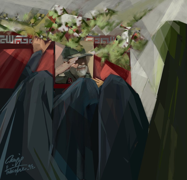 ادای احترام سردار به حضرت زینب(س) + عکس ادای احترام سردار به حضرت زینب(س) + عکس