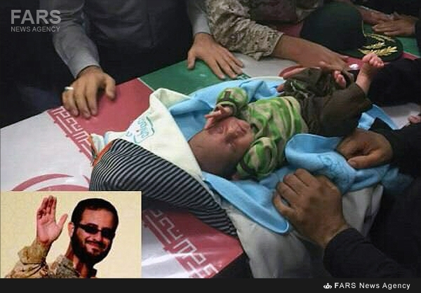 وداع کودک شهید مدافع حرم با پدرش +عکس وداع کودک شهید مدافع حرم با پدرش +عکس