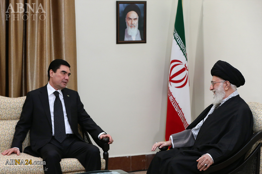 عکس/ دیدار رئیس‌جمهور ترکمنستان با امام خامنه ای