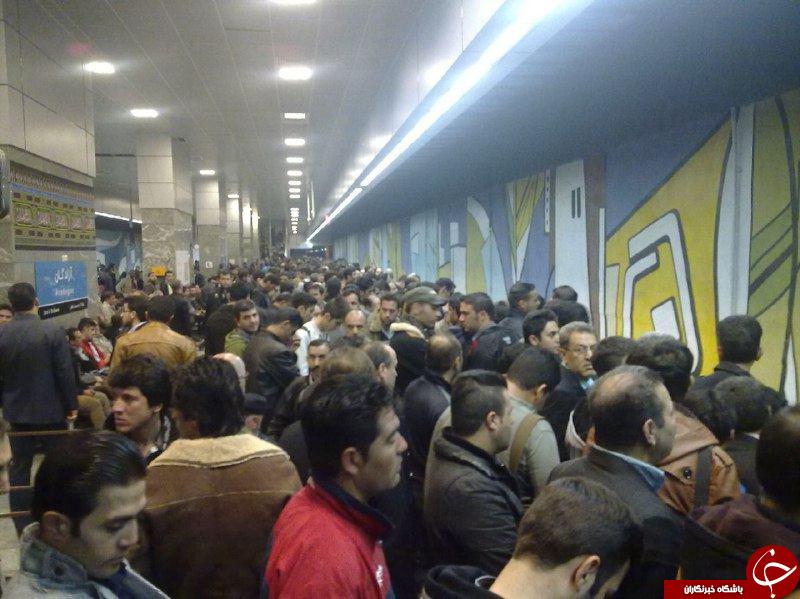 ازدحام در خط 3 مترو تهران+ عکس ازدحام در خط 3 مترو تهران+ عکس