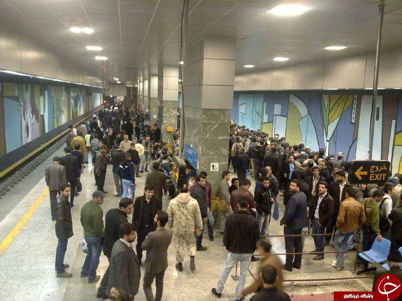 ازدحام در خط 3 مترو تهران+ عکس ازدحام در خط 3 مترو تهران+ عکس