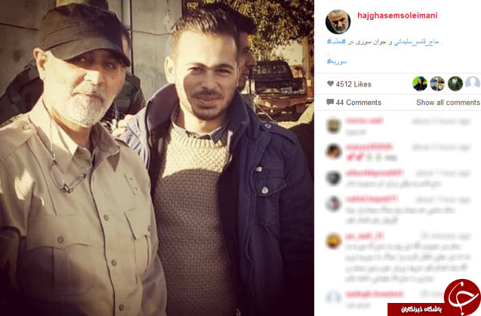 سلفی حاج قاسم و جوان سوری در حلب+عکس سلفی حاج قاسم و جوان سوری در حلب+عکس
