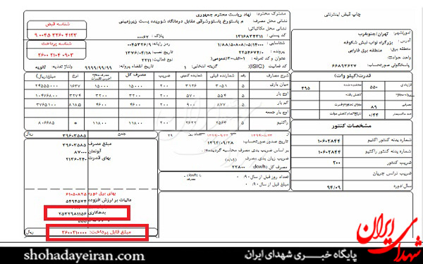 بدهی 3 میلیاردی ریاست جمهوری به شرکت برق! بدهی 3 میلیاردی ریاست جمهوری به شرکت برق!