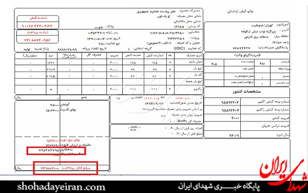 بدهی 3 میلیاردی ریاست جمهوری به شرکت برق! بدهی 3 میلیاردی ریاست جمهوری به شرکت برق!