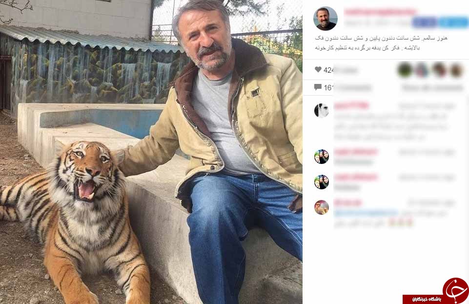 مهران رجبی و ببرش+ عکس مهران رجبی و ببرش+ عکس