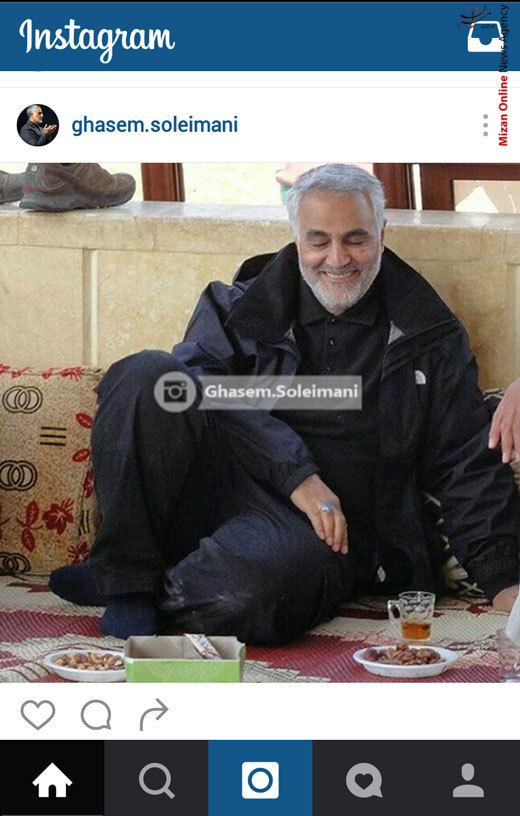 حاج قاسم سلیمانی در حال استراحت کردن+عکس