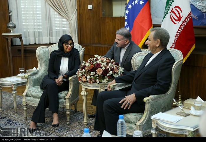 حجاب وزیر خارجه ونزوئلا در دیدار با جهانگیری