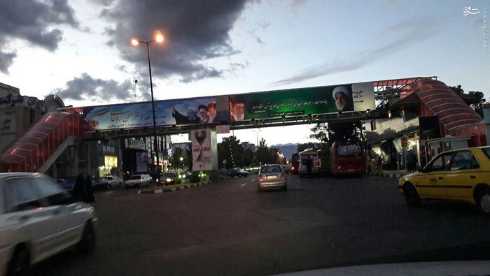 استقبال گسترده بنرها از ورود رییس جمهور+عکس استقبال گسترده بنرها از ورود رییس جمهور+عکس