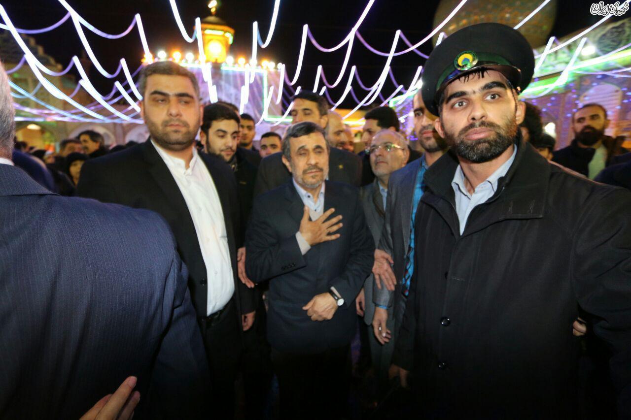 احمدی نژاد در حرم حضرت عبدالعظیم(ع)+تصاویر