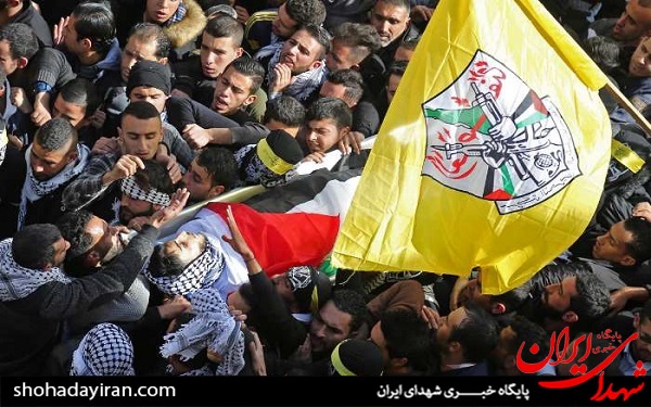 عکس/تشییع پیکر شهید فلسطینی در کرانه باختری