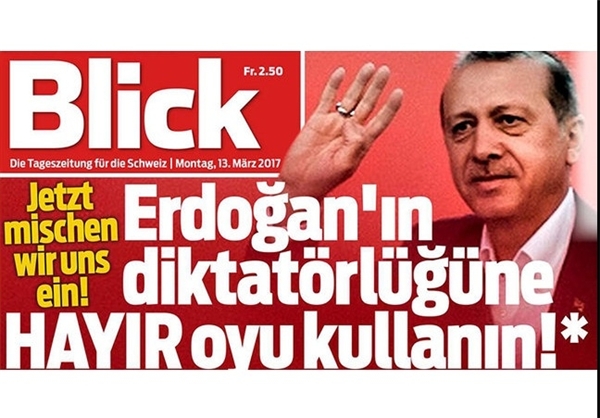 روزنامه سوئیسی:به دیکتاتوری اردوغان نه بگوئید! روزنامه سوئیسی:به دیکتاتوری اردوغان نه بگوئید!