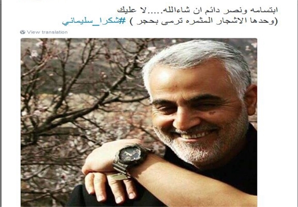 غوغای کاربران عرب در تشکر از حاج قاسم+عکس غوغای کاربران عرب در تشکر از حاج قاسم+عکس