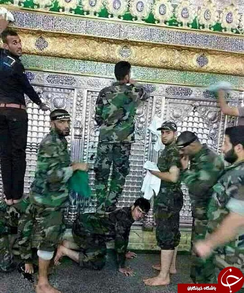غبارروبی ضریح حضرت زینب (س) توسط مدافعان حرم + تصویر غبارروبی ضریح حضرت زینب (س) توسط مدافعان حرم + تصویر
