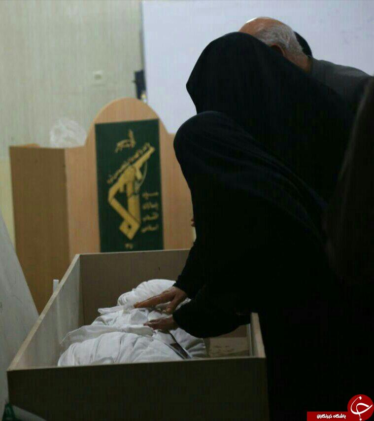 وداع با پیکر سیدرضا طاهر شهید مدافع حرم+عکس