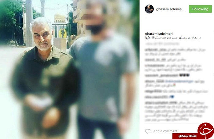 حاج قاسم در جوار حرم حضرت زینب(س)+عکس