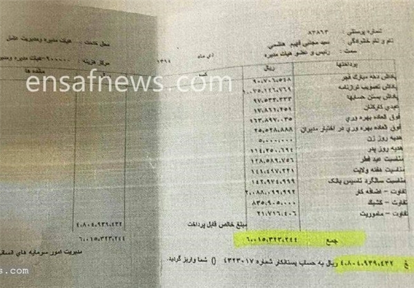 فیش حقوقی مدیران فیش حقوقی مدیران