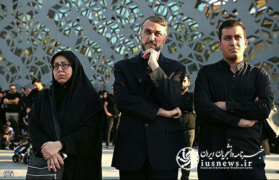 امیرعبداللهیان در اجتماع مدافعان حرم +عکس