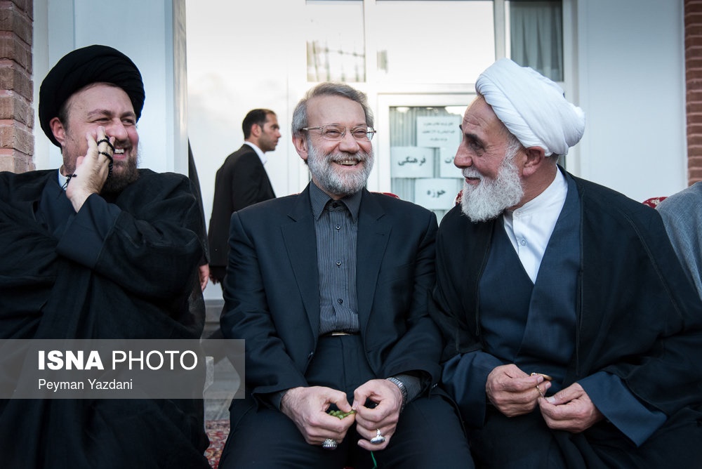 خوش و بش لاریجانی،ناطق‌ و سیدحسن+عکس