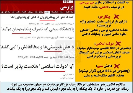 تلاش شبکه BBC برای تطهیر داعش!+عکس