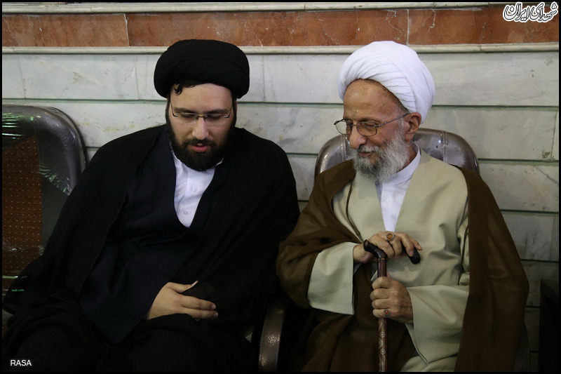 علامه مصباح یزدی و سید علی خمینی +عکس