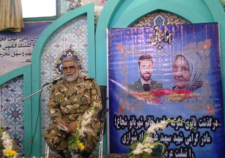 سخنان پوردستان در تشییع  مادر 