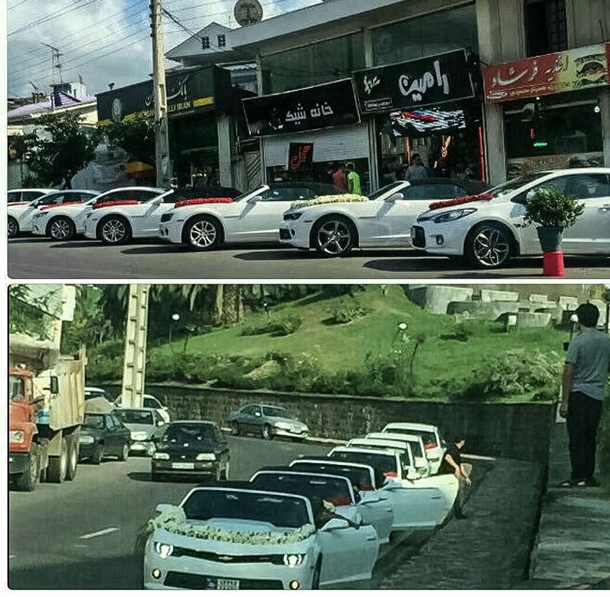 اسکورت میلیاردی عروس و داماد لاهیجانی+عکس