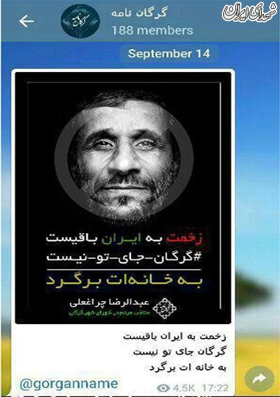 توهین زشت یک دولتی به احمدی‌نژاد!+عکس