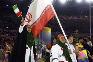 تشکر بانوی محجبه کاروان المپیک از تشکر بانوی محجبه کاروان المپیک از