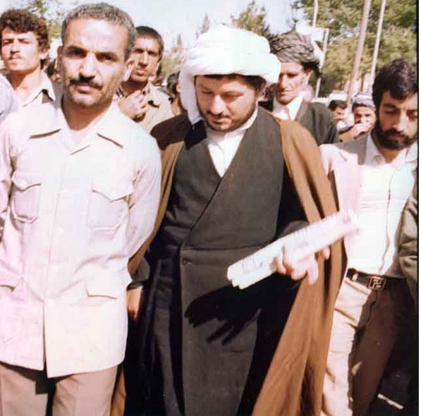 شهید رجایی،ماموستا قادری و حداد عادل+عکس