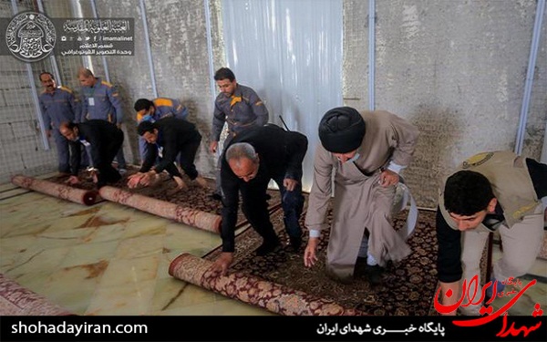 عکس/ آماده سازی صحن حضرت زهرا(س)