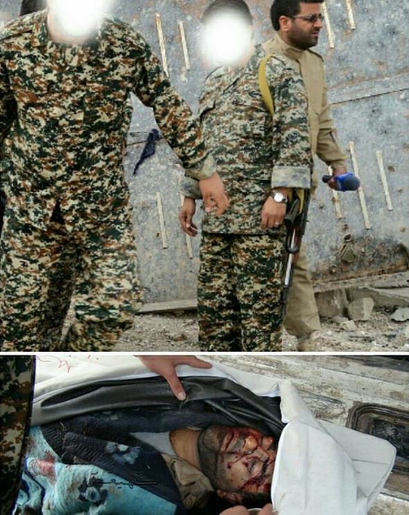 شهید خزایی قبل و بعد از شهادت در حلب+عکس