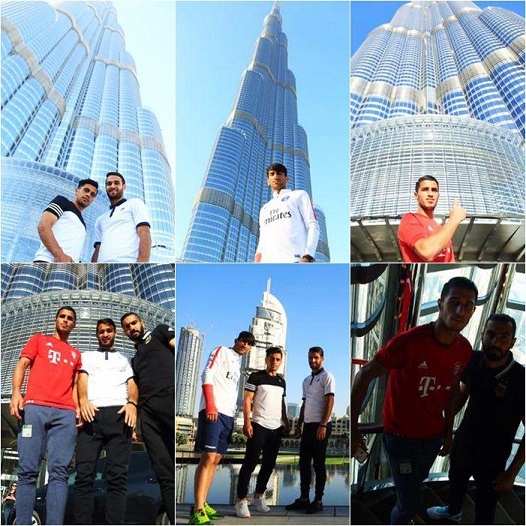 تفریح پرسپولیسیها در بلندترین برج دنیا+عکس تفریح پرسپولیسیها در بلندترین برج دنیا+عکس