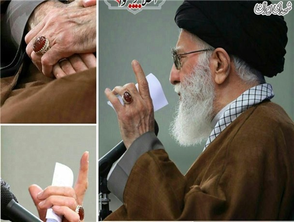 انگشتر اهدایی جوانان انقلابی در دستان رهبری + عکس انگشتر اهدایی جوانان انقلابی در دستان رهبری + عکس