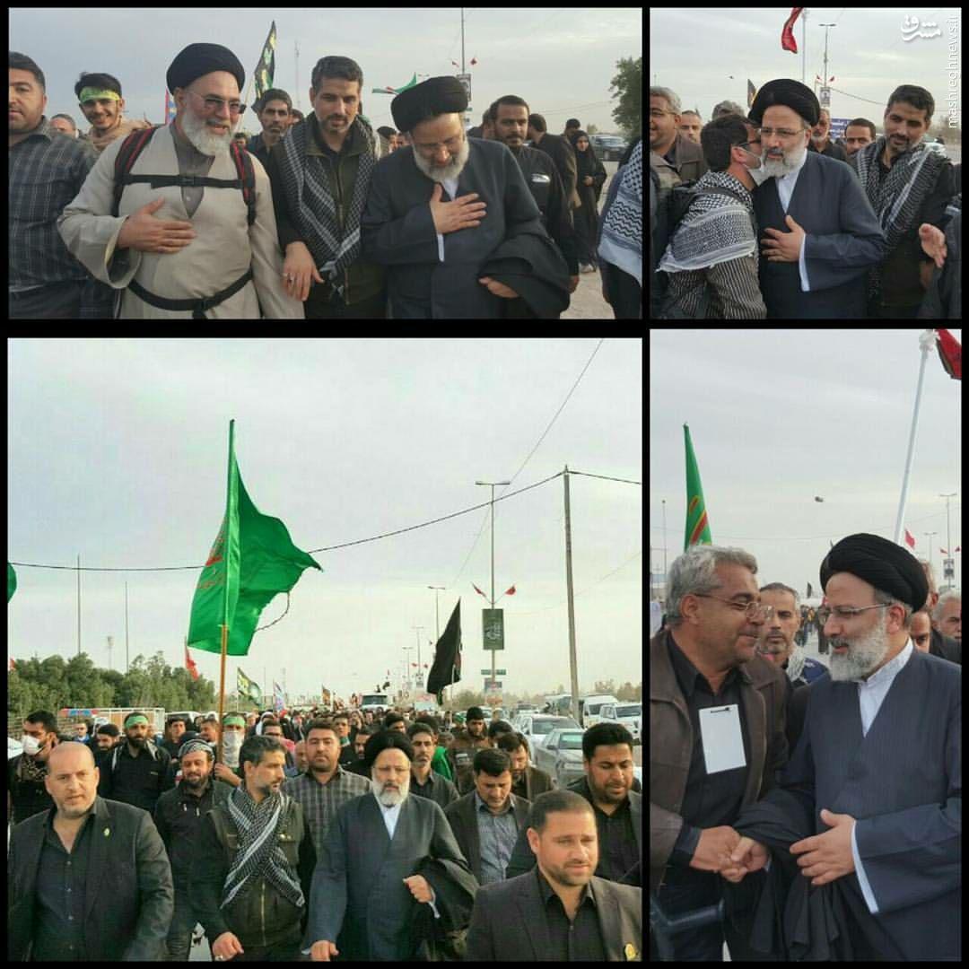 حجت الاسلام رئیسی در راهپیمایی اربعین+عکس