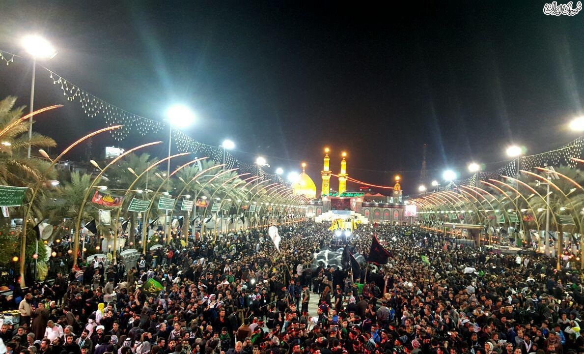 عکس/ بین الحرمین در شب اربعین حسینی