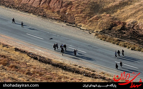 عکس/ تصاویر هوایی از زائران پیاده امام رضا (ع)