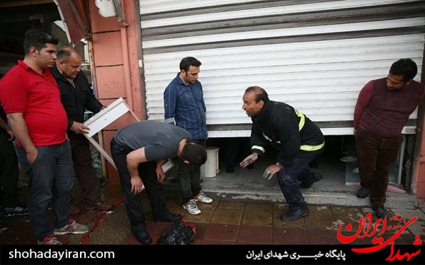 عکس/ آتش سوزی در بازار سنتی کرمانشاه