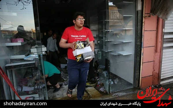 عکس/ آتش سوزی در بازار سنتی کرمانشاه