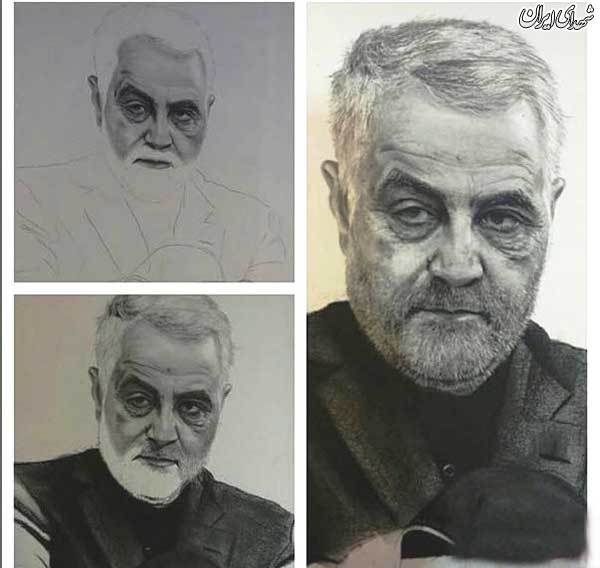 سردار حاج قاسم سلیمانی روی بوم نقاشی +عکس سردار حاج قاسم سلیمانی روی بوم نقاشی +عکس