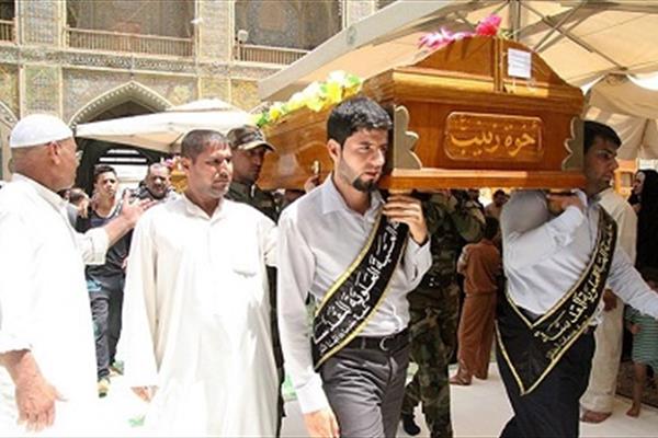 تشییع پیکر هشت شهید مدافع حرم در عراق تشییع پیکر هشت شهید مدافع حرم در عراق