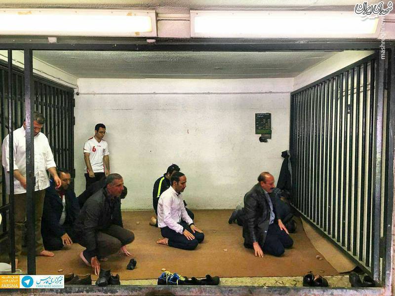نمازخانه استادیوم قبل از دیدار با چین+عکس