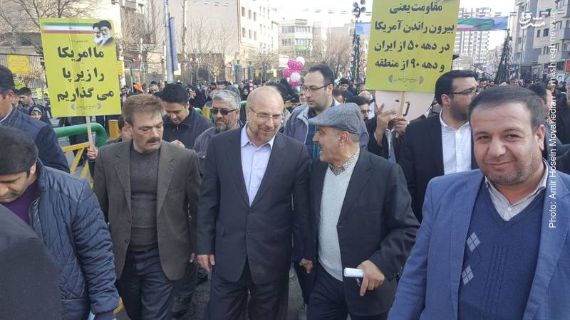 عکس/ قالیباف در راهپیمایی 22 بهمن