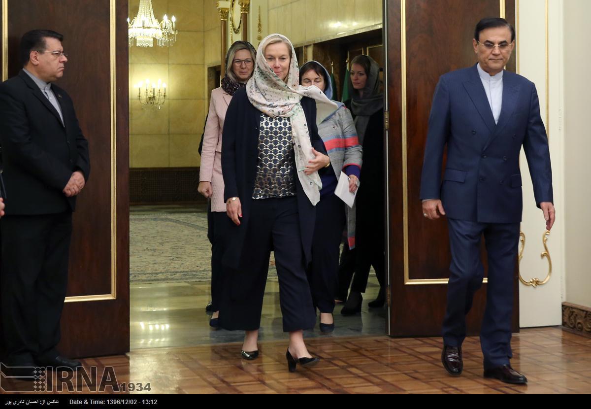 حجاب وزیر هلندی در دیدار با رئیس جمهور + عکس